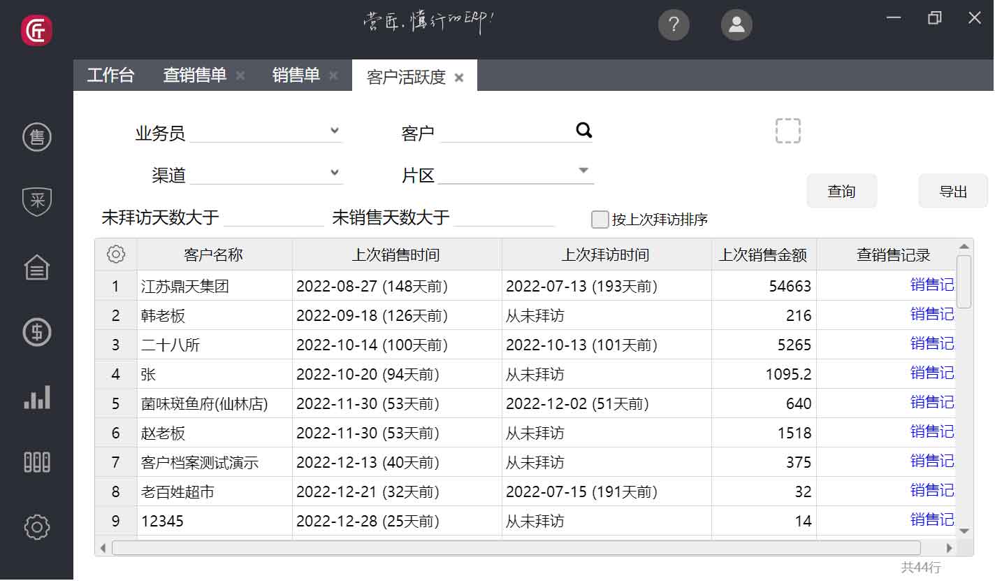 恒达批发使用营匠前后数据对比